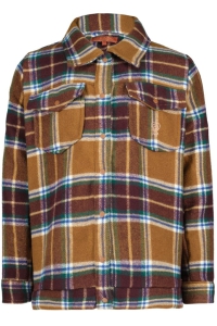 4President blouse Inge brandy brown aop geruit